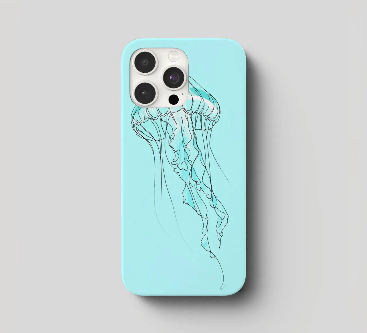 Jellyfish Minimalist Line Art iphone case by Viv Line Art