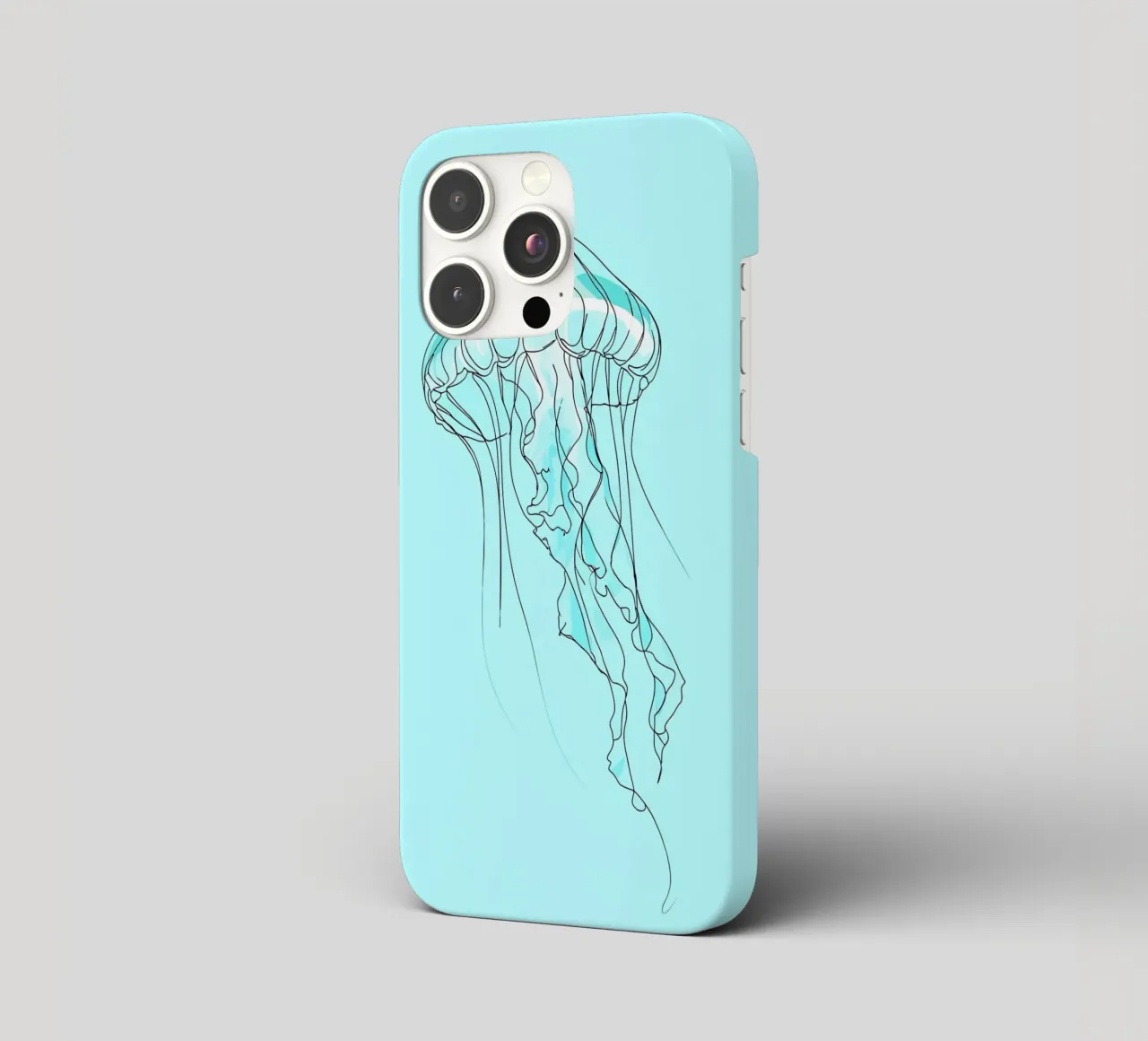 Jellyfish Minimalist Line Art iphone case by Viv Line Art