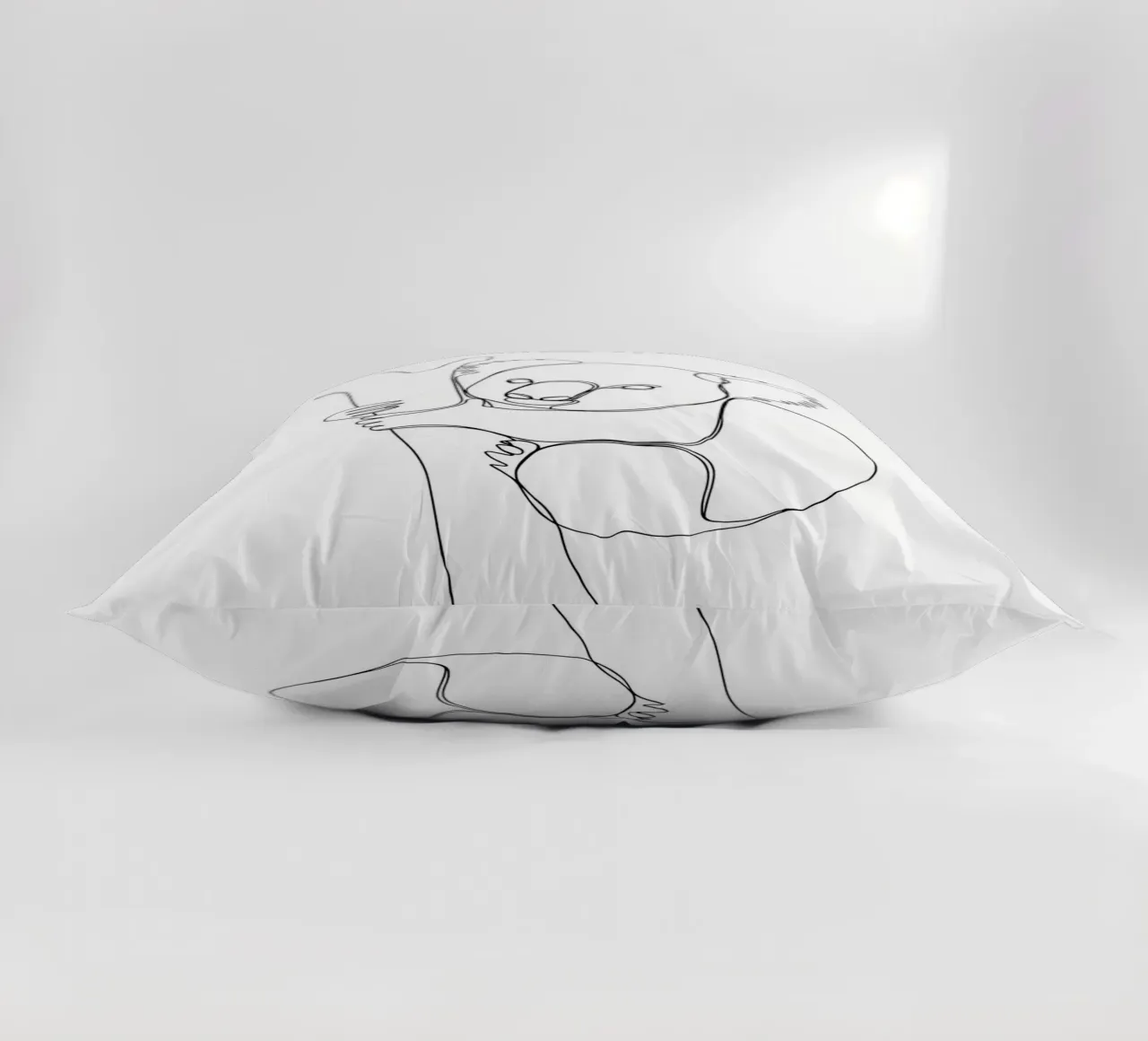 Koala on Tree Minimalist Line Art decorative cushion by Viv Line Art