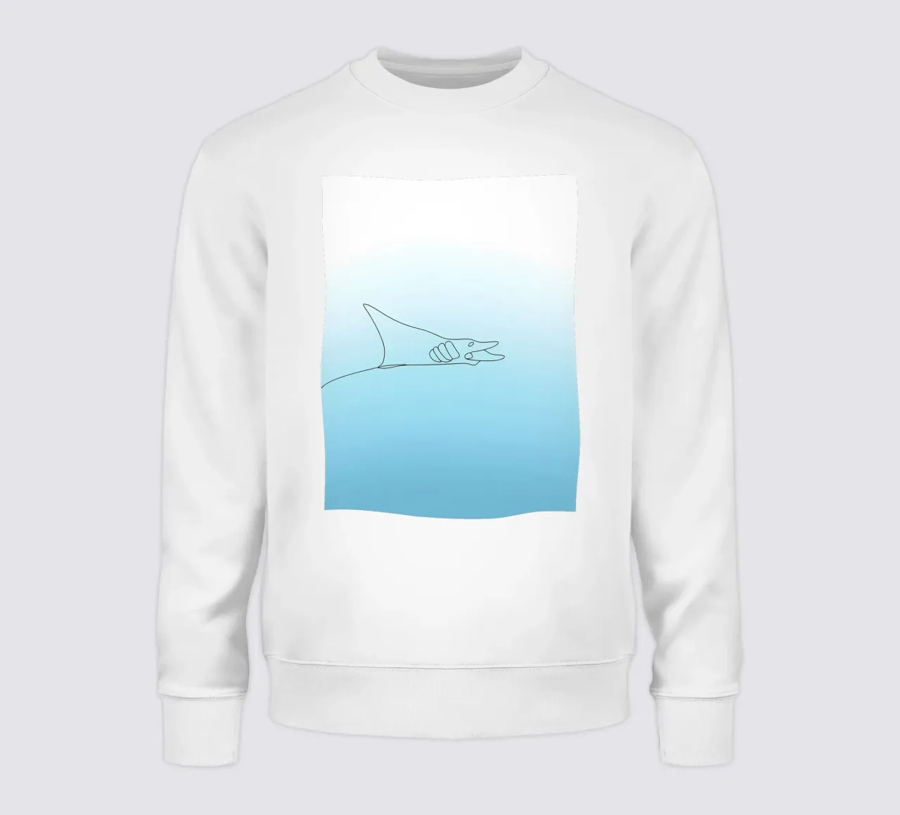 Stingray Minimalist Line Art sweatshirt by Viv Line Art