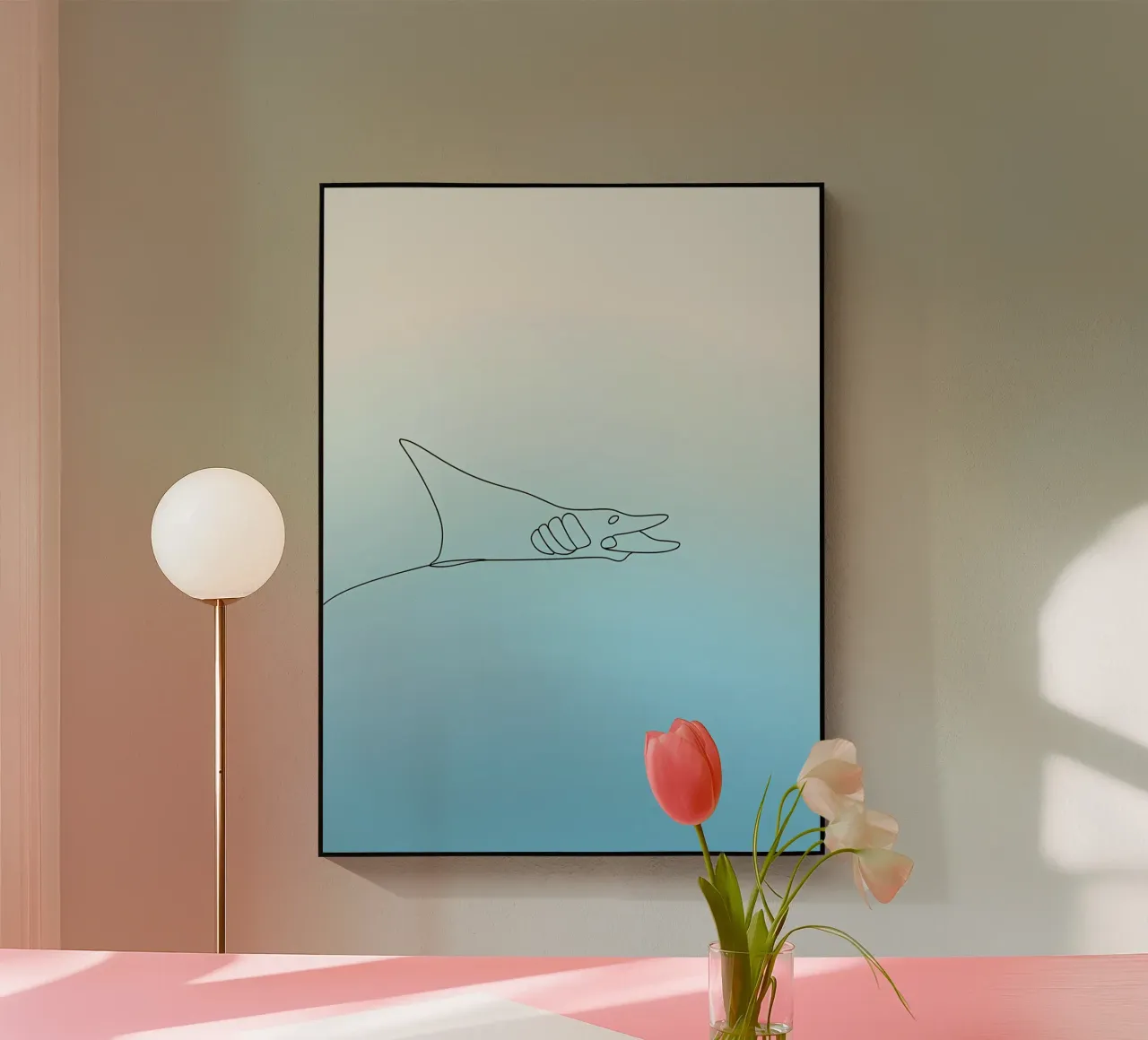 Razze Minimaliste Line Art plexiglass da Viv Line Art