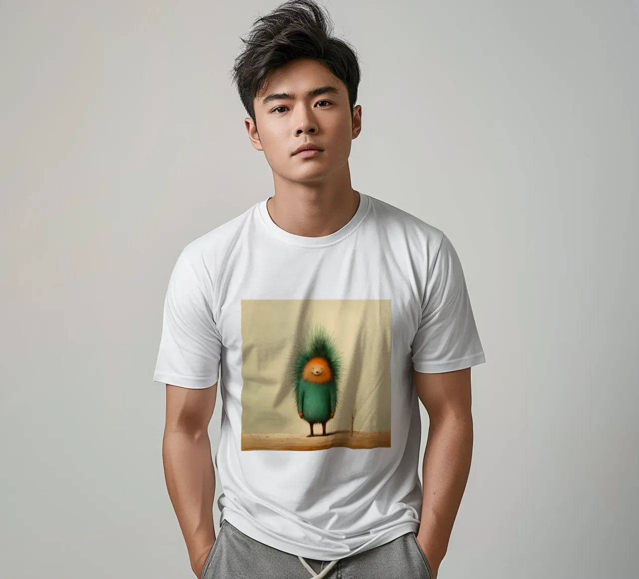 Minimal Porcupine 3 t-shirt da Minimal Animal Art