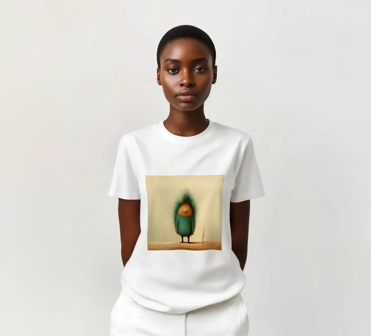 Minimal Porcupine 3 t-shirt da Minimal Animal Art