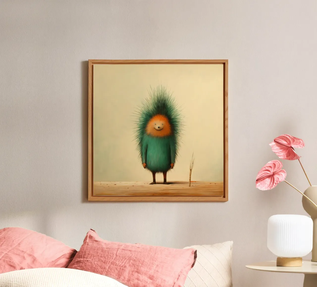 Minimal Porcupine 3 alluminio dibond da Minimal Animal Art
