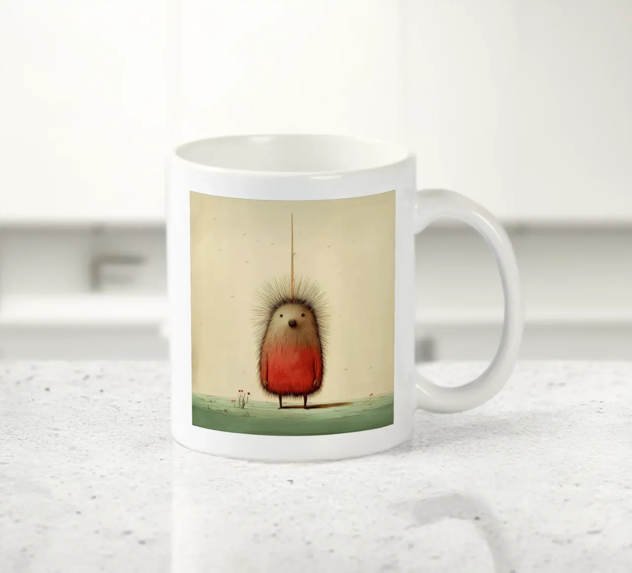 Minimal Porcupine 4 tazza in ceramica da Minimal Animal Art