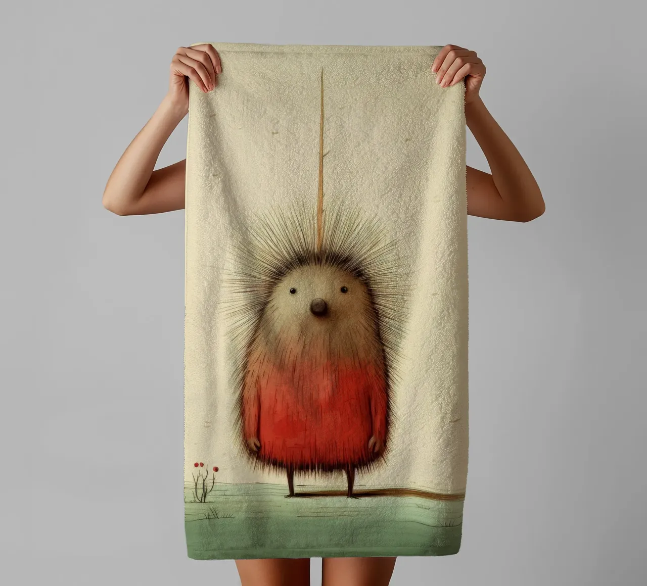 Minimal Porcupine 4 asciugamano da bagno da Minimal Animal Art