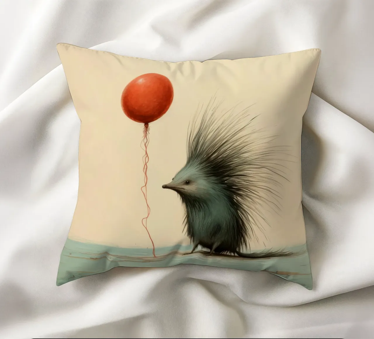 Minimal Porcupine 1 cuscino da Minimal Animal Art