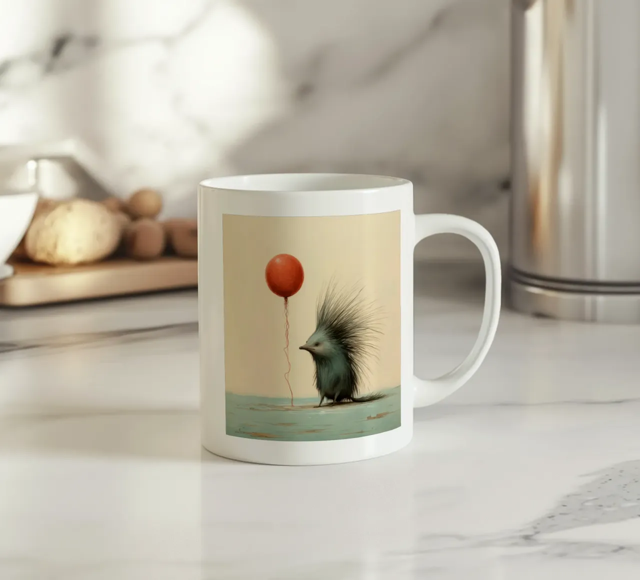 Minimal Porcupine 1 tazza in ceramica da Minimal Animal Art