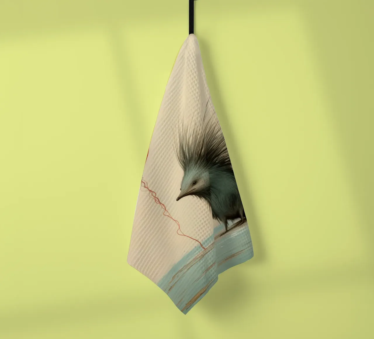 Porc-épic minimal 1 torchon de Minimal Animal Art