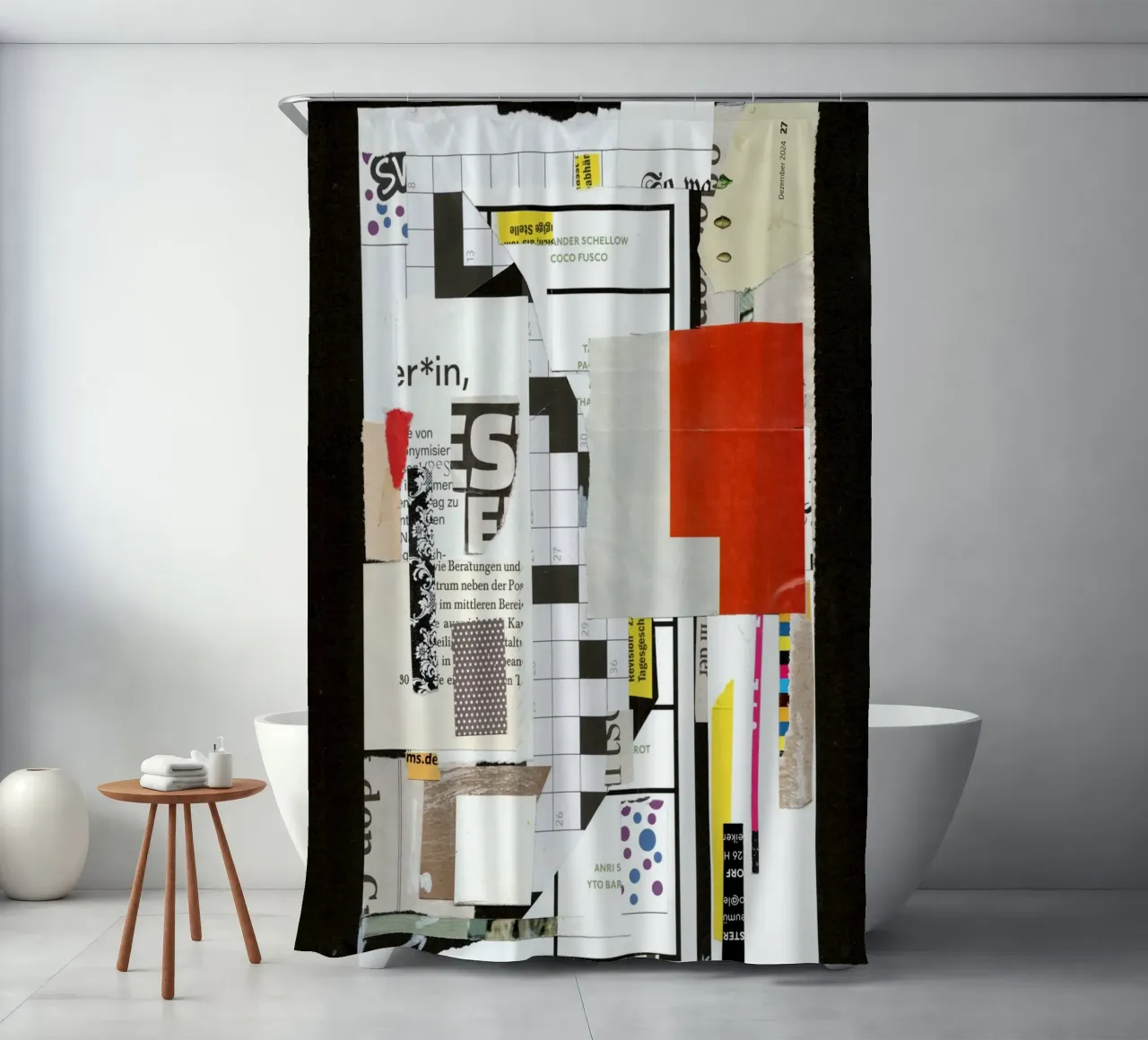 white paper dreams 2 shower curtain by Marko Köppe