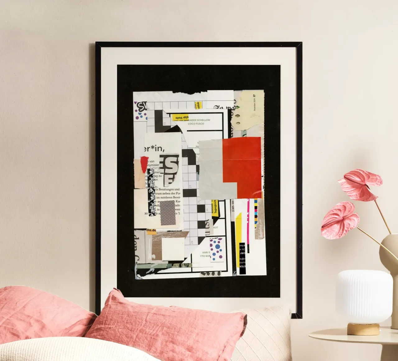 white paper dreams 2 poster con telaio in legno da Marko Köppe