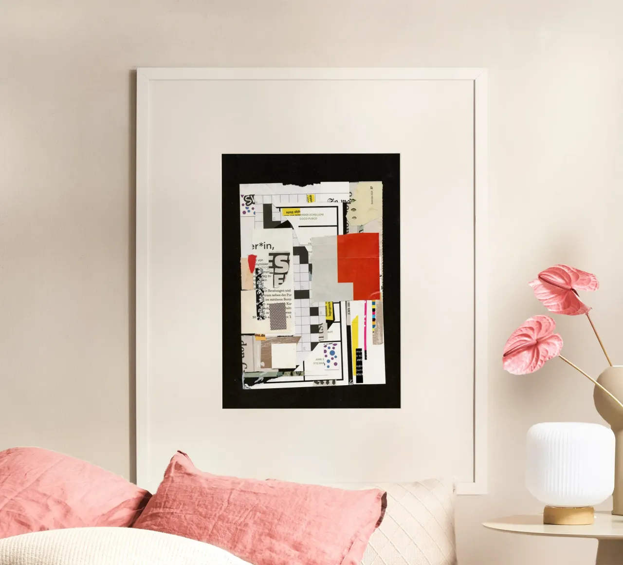white paper dreams 2 poster con telaio in legno da Marko Köppe