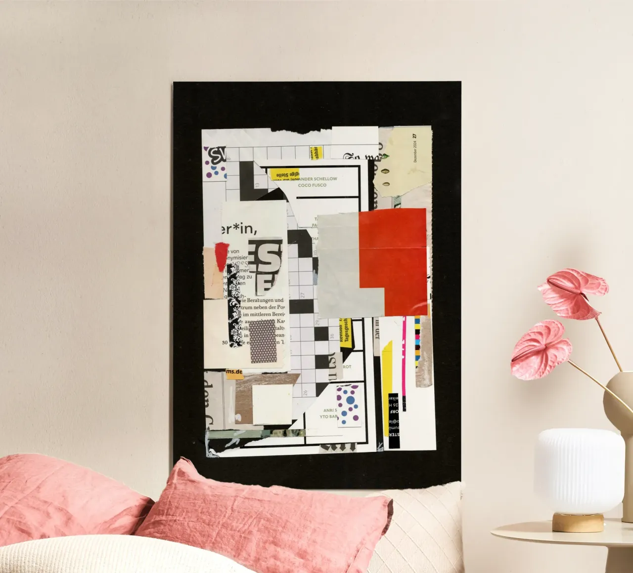 white paper dreams 2 poster con telaio in legno da Marko Köppe