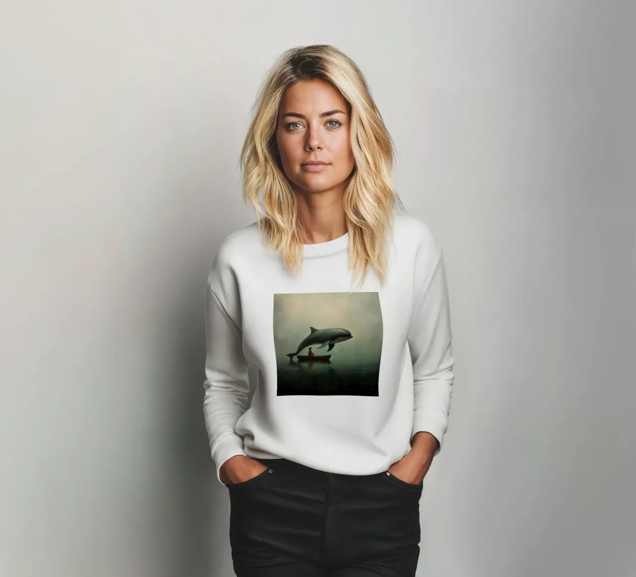 Minimal Porpoise 1 felpa da Minimal Animal Art