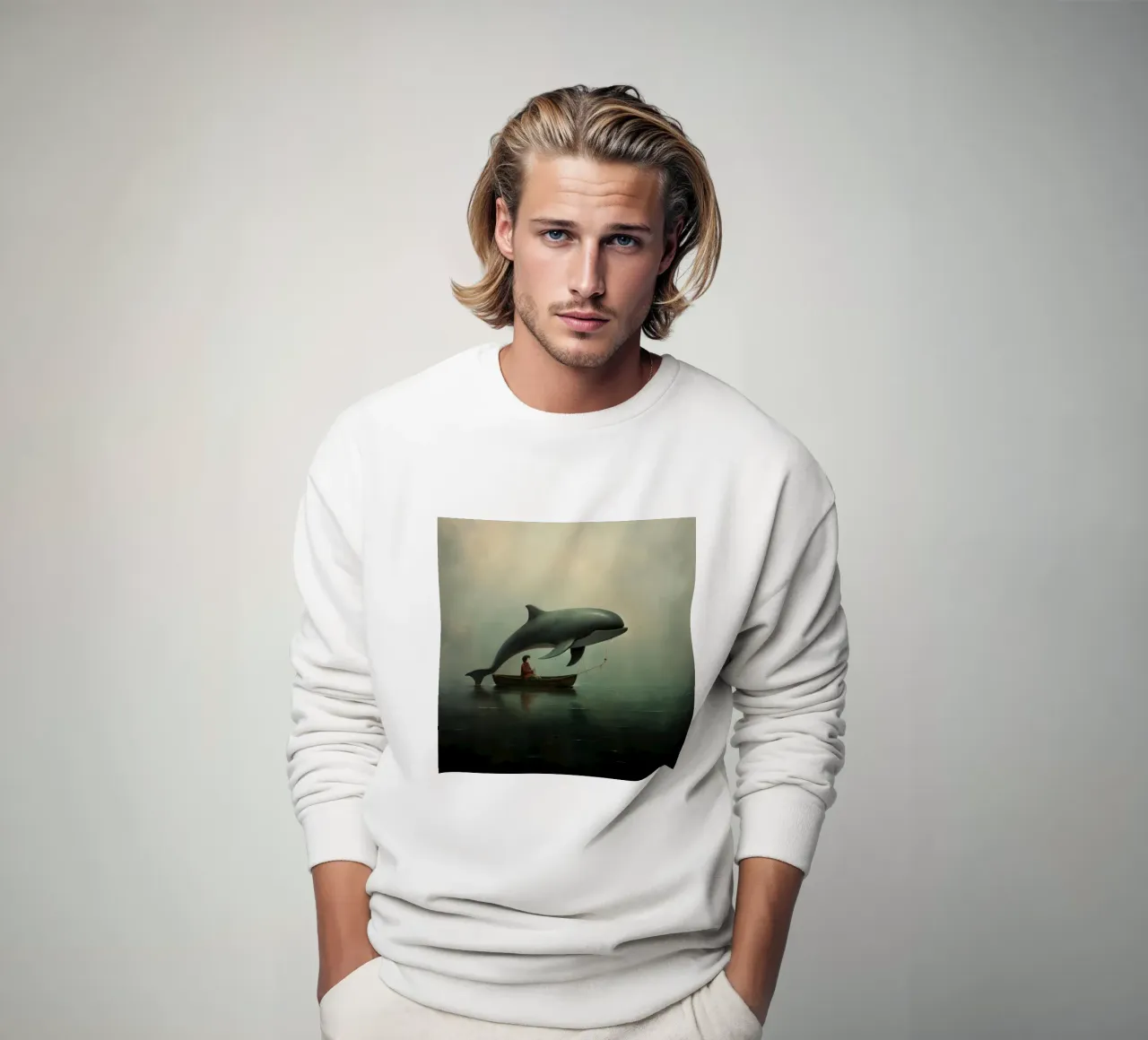 Minimal Porpoise 1 felpa da Minimal Animal Art