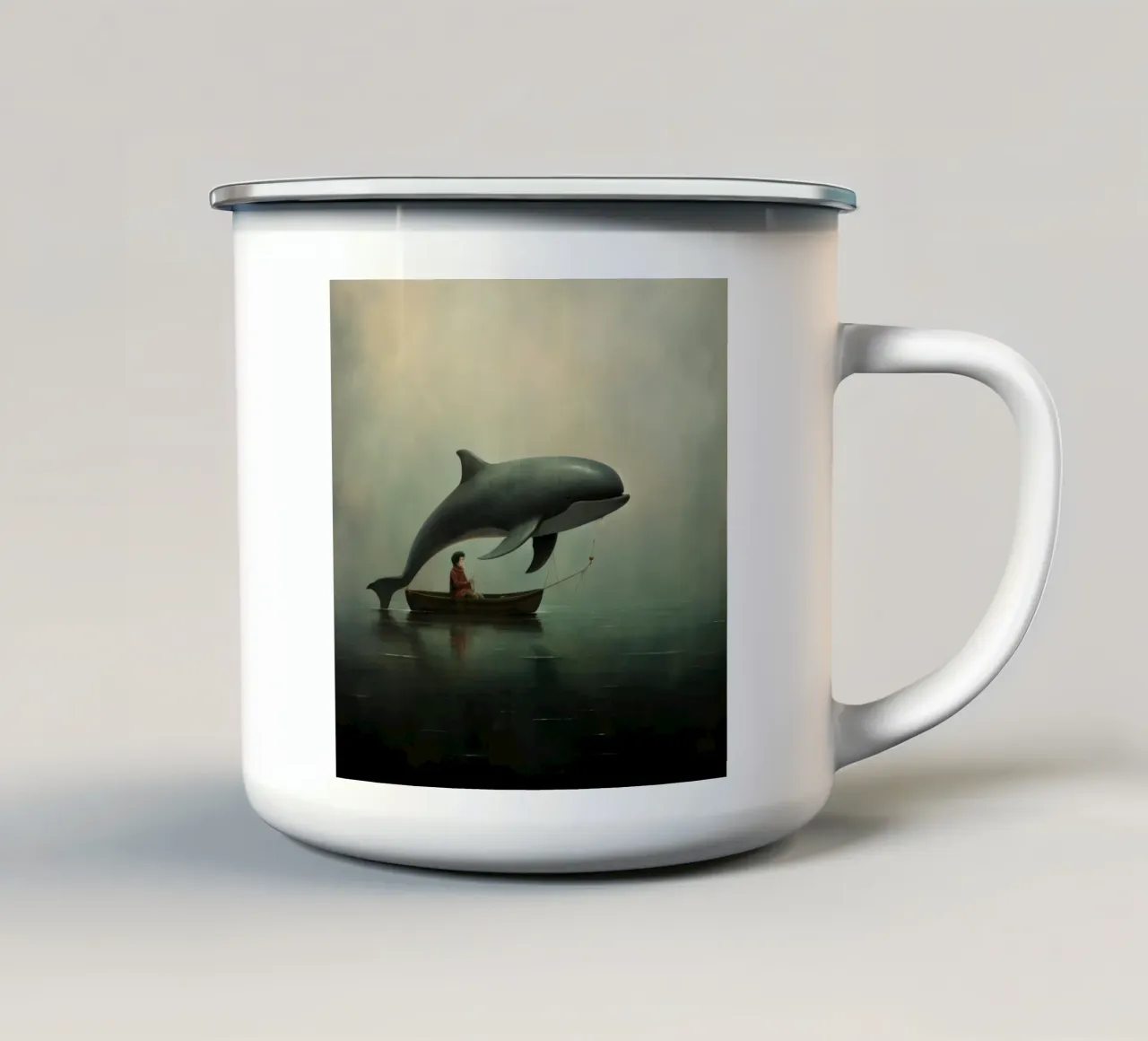Minimal Porpoise 1 tazza in smalto da Minimal Animal Art