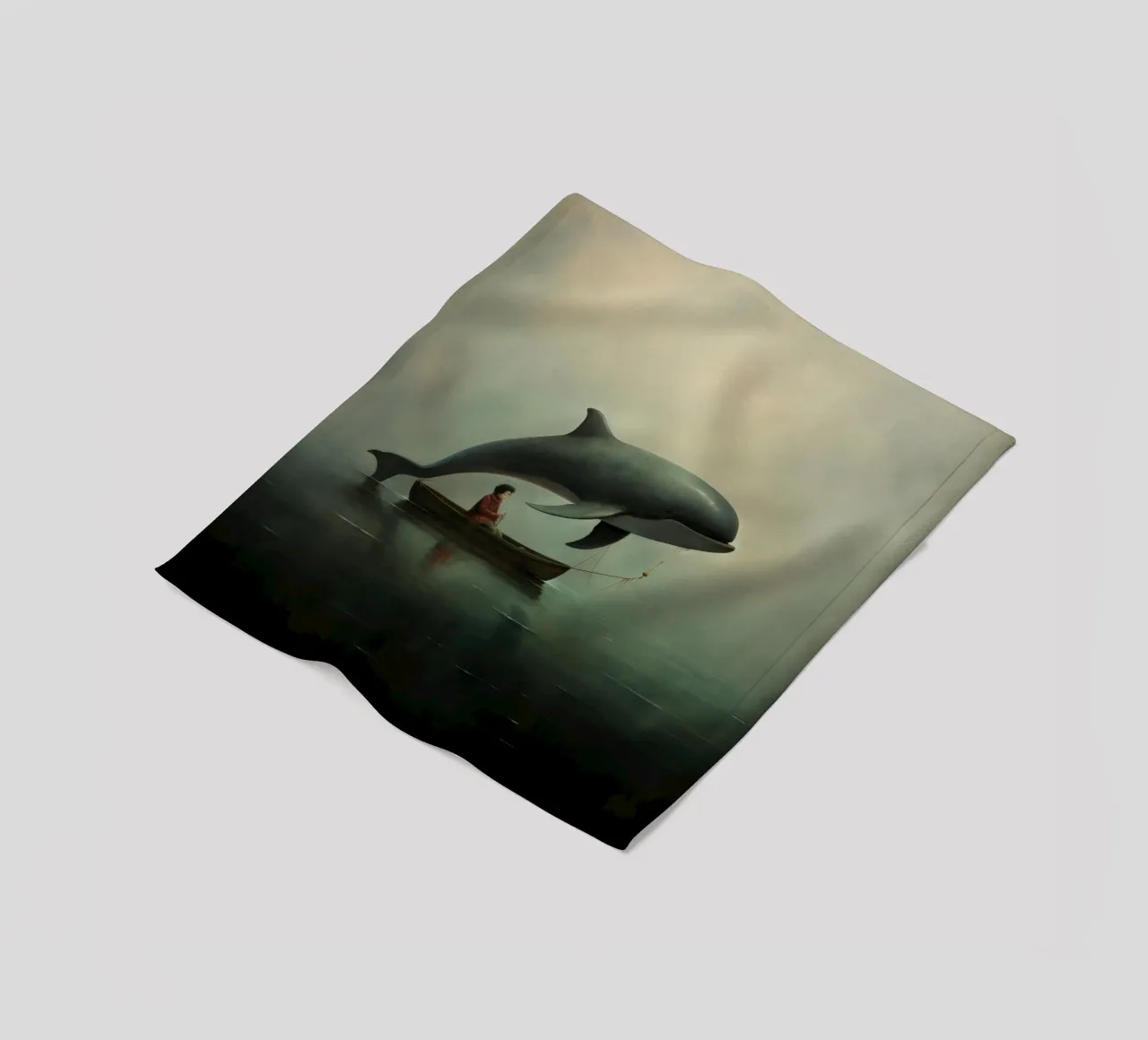 Minimal Porpoise 1 coperta in pile da Minimal Animal Art