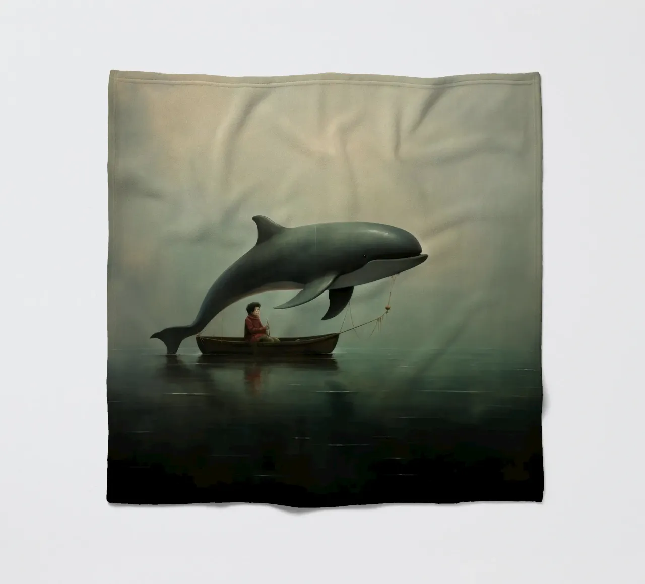 Minimal Porpoise 1 coperta in pile da Minimal Animal Art