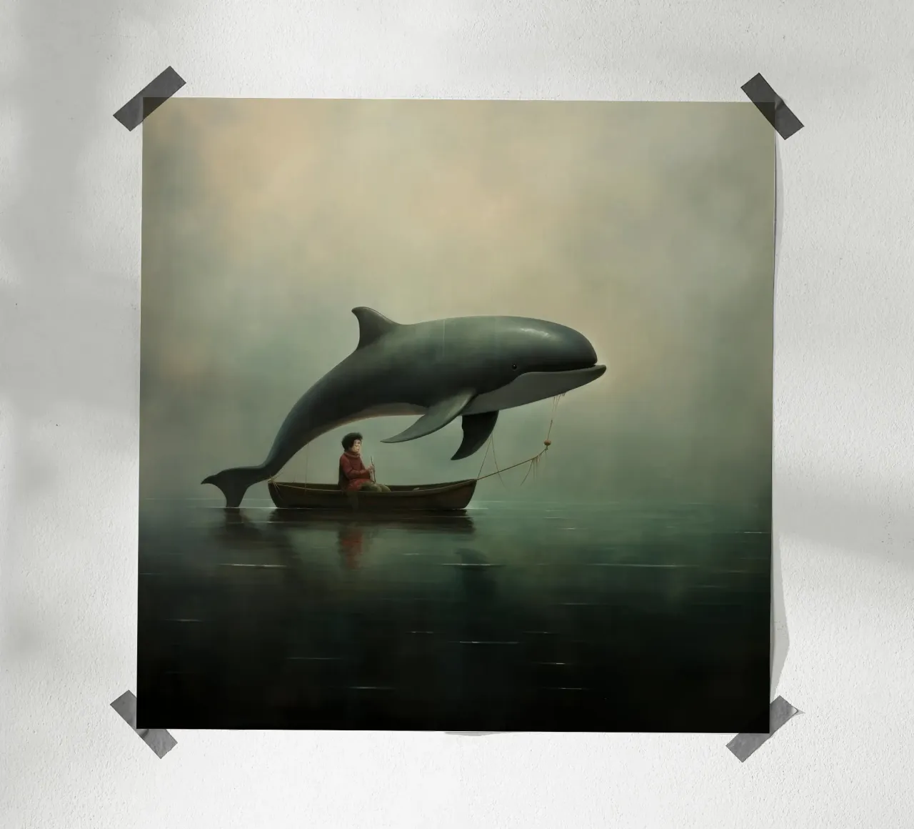 Minimal Porpoise 1 poster da Minimal Animal Art