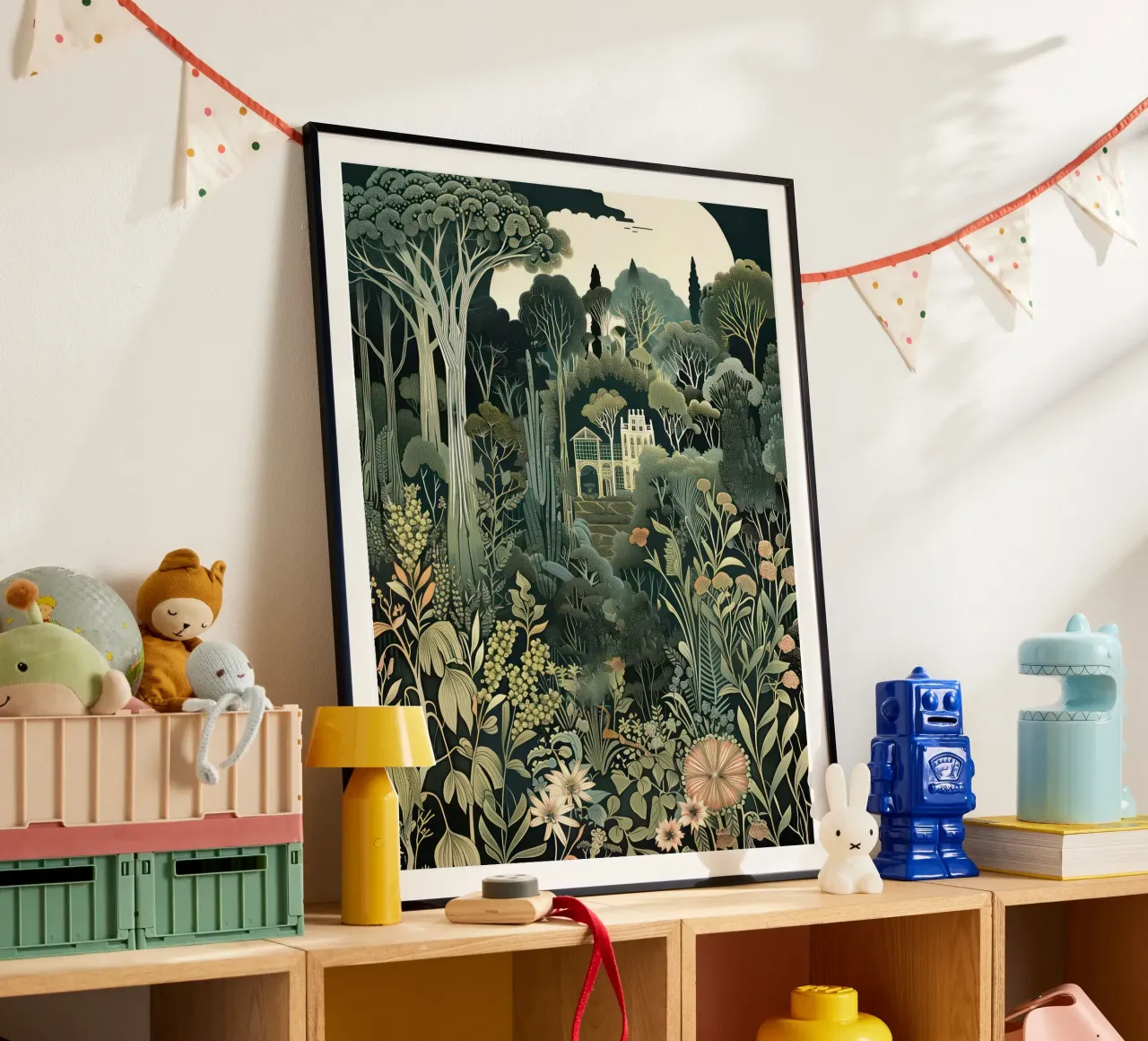 Giardini del mondo, Art Nouveau, Illustrazione botanica poster da Peaches Art Prints