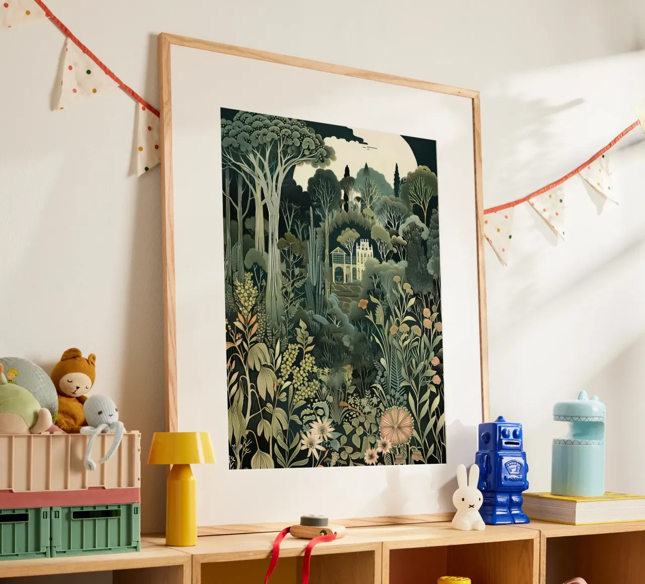 Giardini del mondo, Art Nouveau, Illustrazione botanica poster da Peaches Art Prints