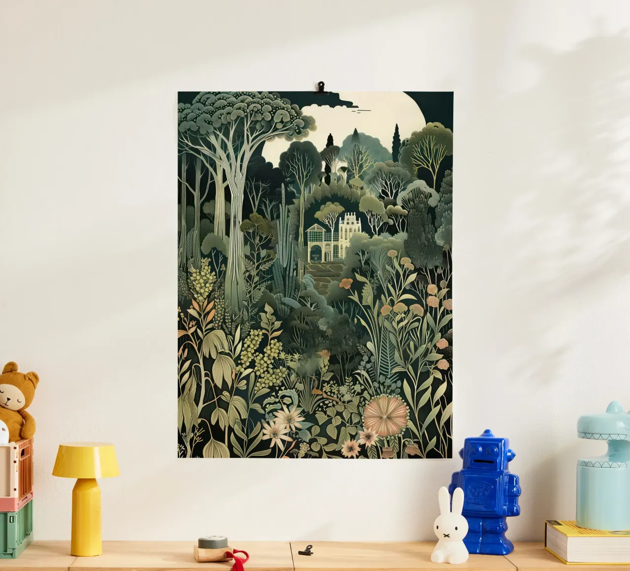 Giardini del mondo, Art Nouveau, Illustrazione botanica poster da Peaches Art Prints