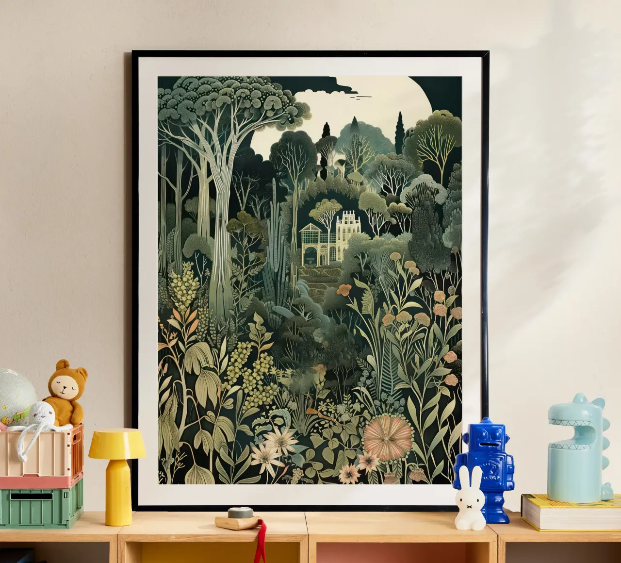 Giardini del mondo, Art Nouveau, Illustrazione botanica poster da Peaches Art Prints