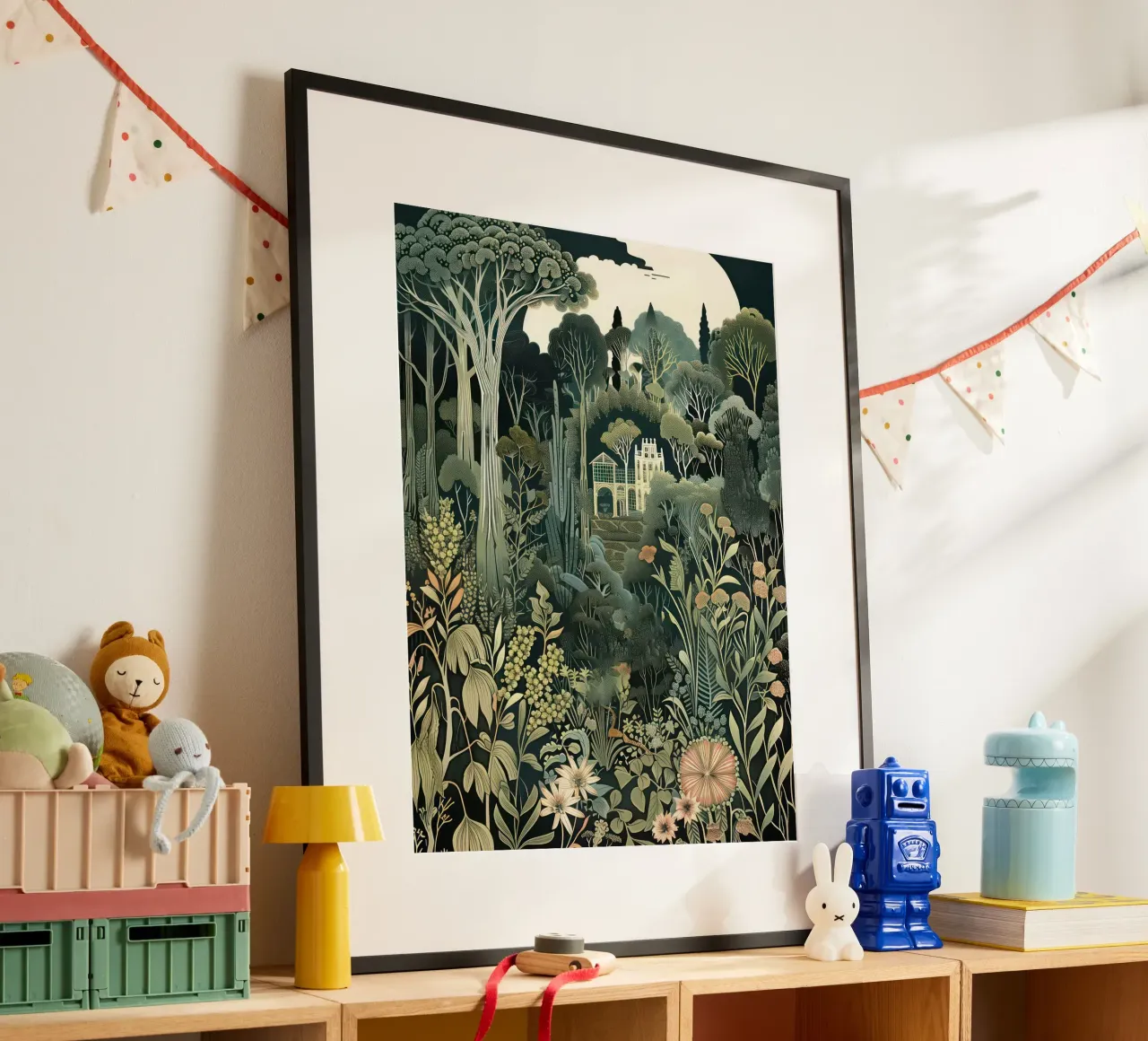 Giardini del mondo, Art Nouveau, Illustrazione botanica poster da Peaches Art Prints