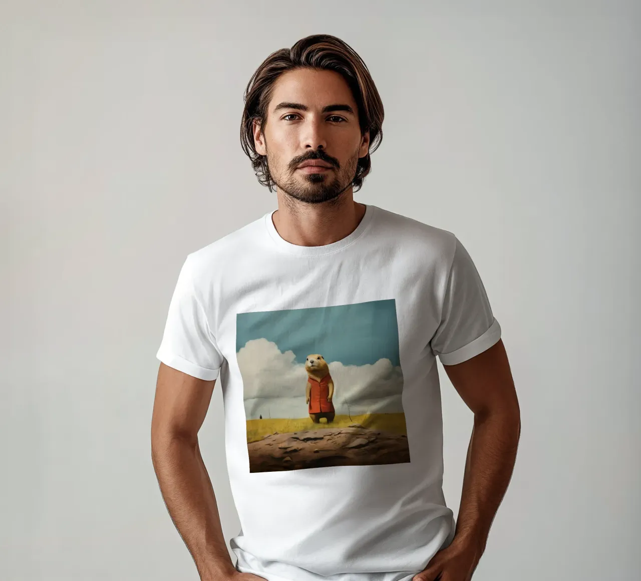 Cane della prateria minimo 3 t-shirt da Minimal Animal Art