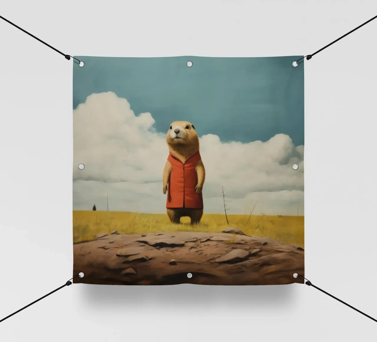 Cane della prateria minimo 3 telo in pvc da Minimal Animal Art