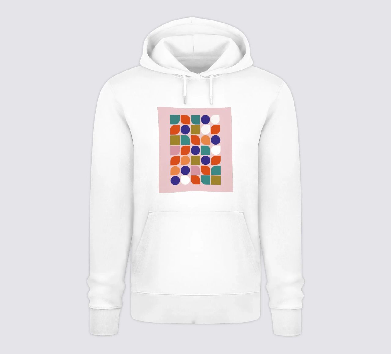 Retro Geometric Shapes Colorful Abstract Art Print felpa con cappuccio da showmemars