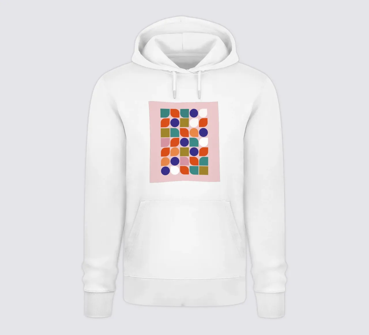 Retro Geometric Shapes Colorful Abstract Art Print hoodie by showmemars