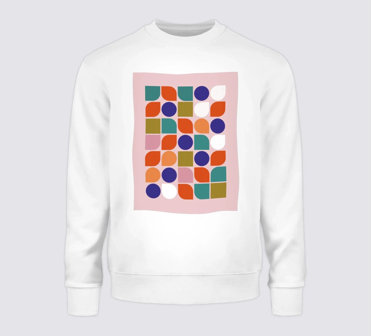 Retro Geometric Shapes Colorful Abstract Art Print felpa da showmemars