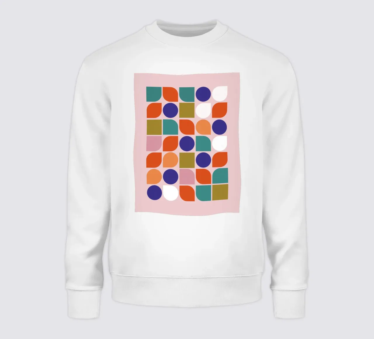 Retro Geometric Shapes Colorful Abstract Art Print felpa da showmemars