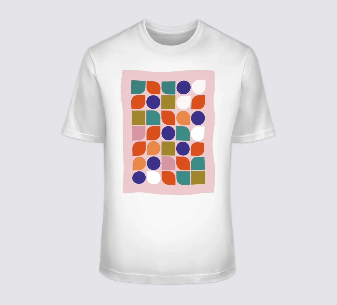 Retro Geometric Shapes Colorful Abstract Art Print t-shirt da showmemars