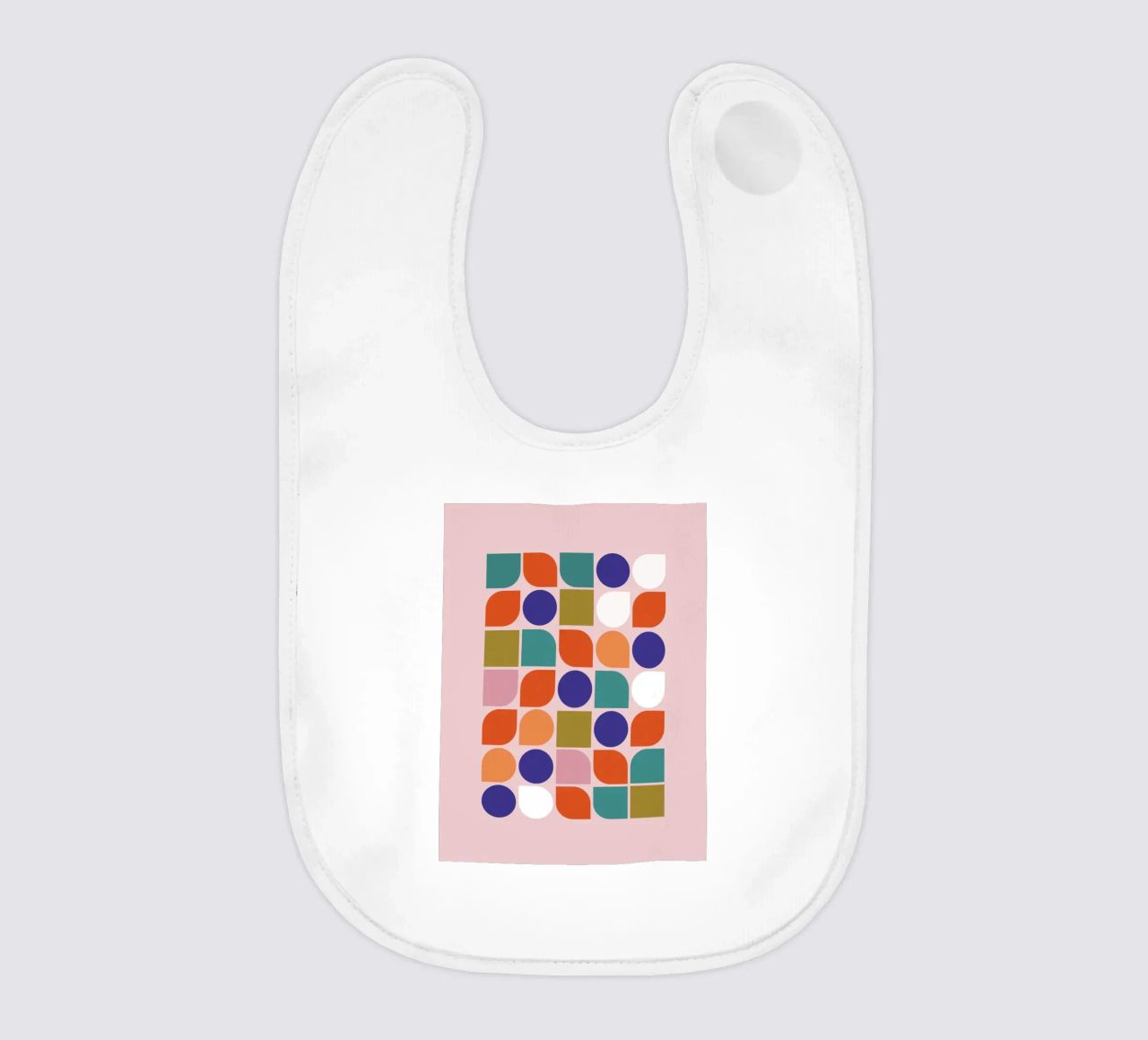 Retro Geometric Shapes Colorful Abstract Art Print bavaglino da showmemars
