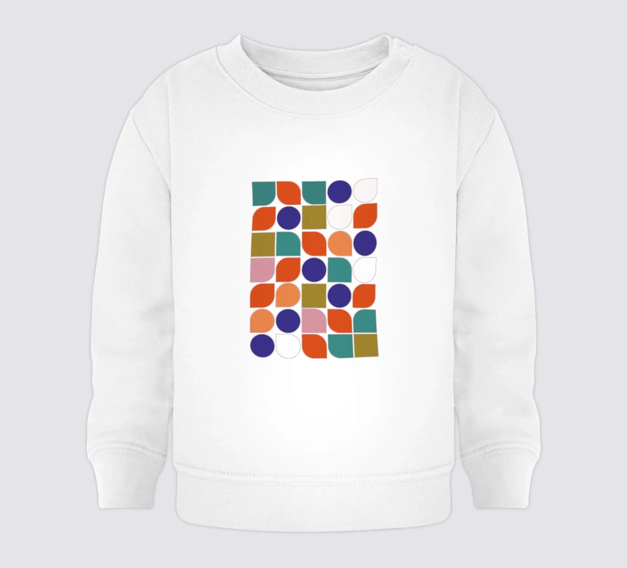 Retro Geometric Shapes Colorful Abstract Art Print felpa neonato da showmemars