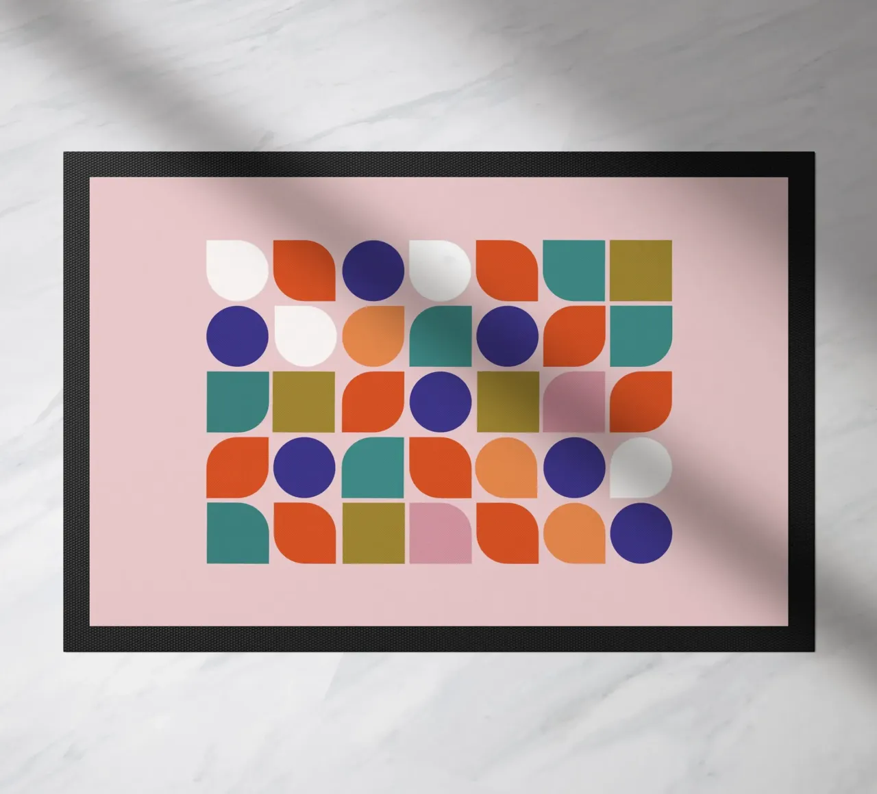 Retro Geometric Shapes Colorful Abstract Art Print zerbino da showmemars