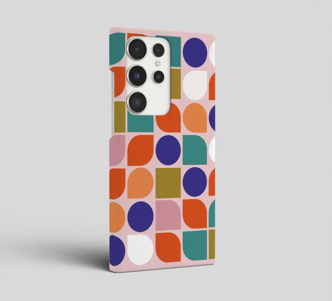 Retro Geometric Shapes Colorful Abstract Art Print cover samsung da showmemars