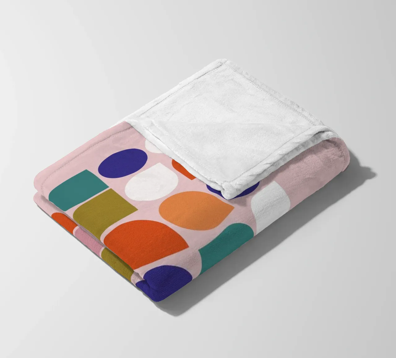 Retro Geometric Shapes Colorful Abstract Art Print coperta in pile da showmemars