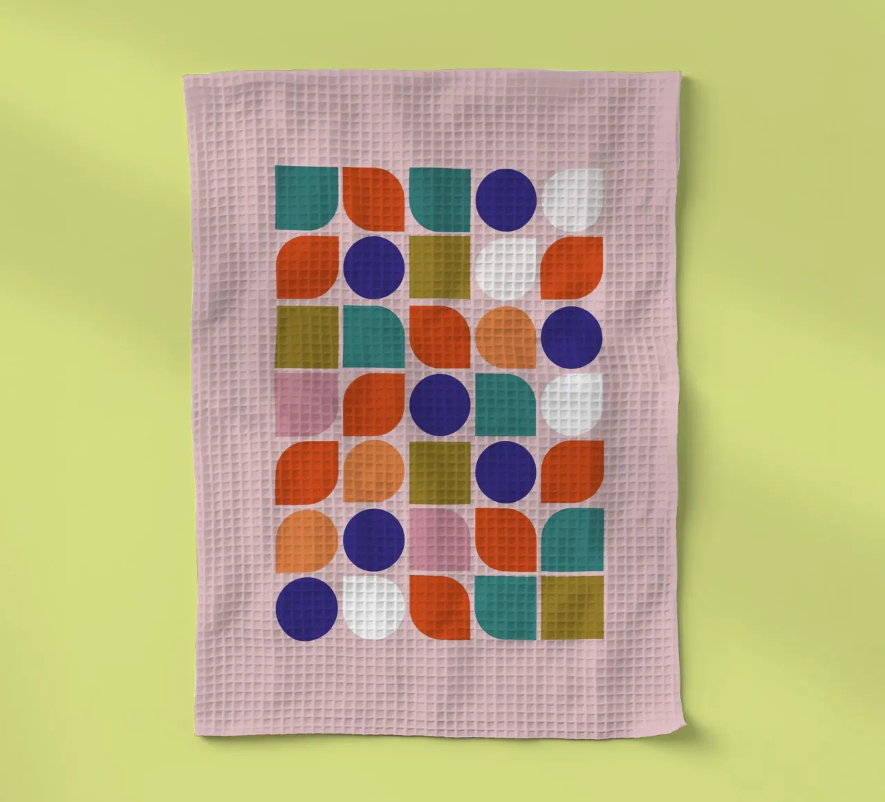 Retro Geometric Shapes Colorful Abstract Art Print canovaccio da cucina da showmemars