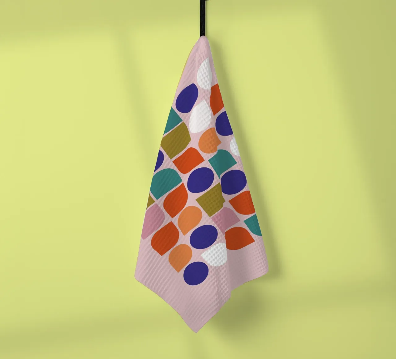 Retro Geometric Shapes Colorful Abstract Art Print canovaccio da cucina da showmemars