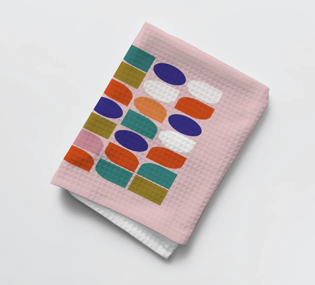 Retro Geometric Shapes Colorful Abstract Art Print canovaccio da cucina da showmemars