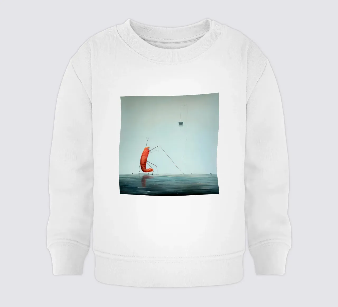 Gambero minimo 2 felpa neonato da Minimal Animal Art