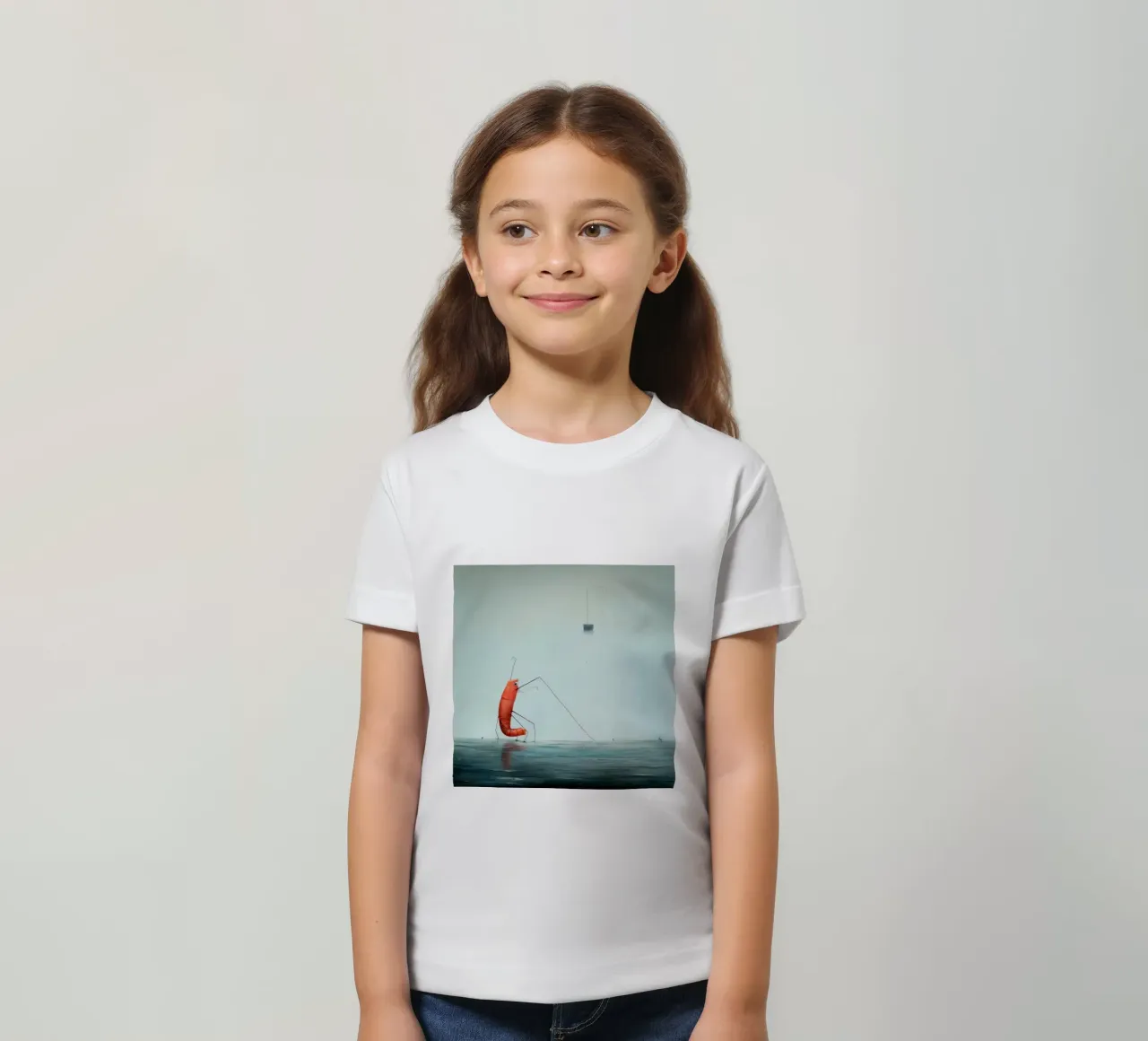 Minimo gambero t-shirt bambini da Minimal Animal Art