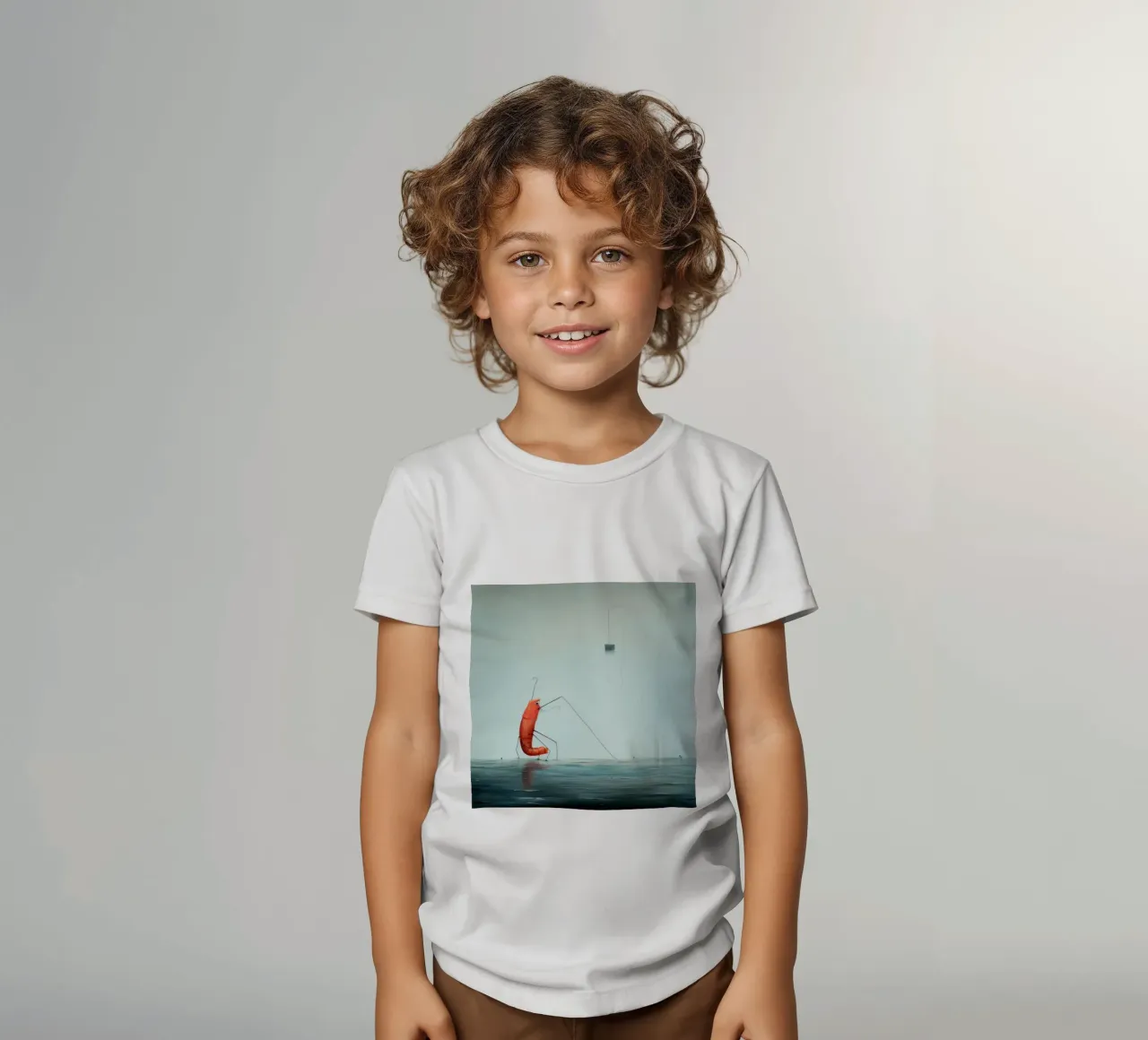 Minimo gambero t-shirt bambini da Minimal Animal Art