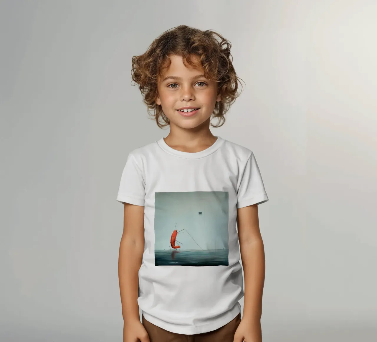 Minimo gambero t-shirt bambini da Minimal Animal Art