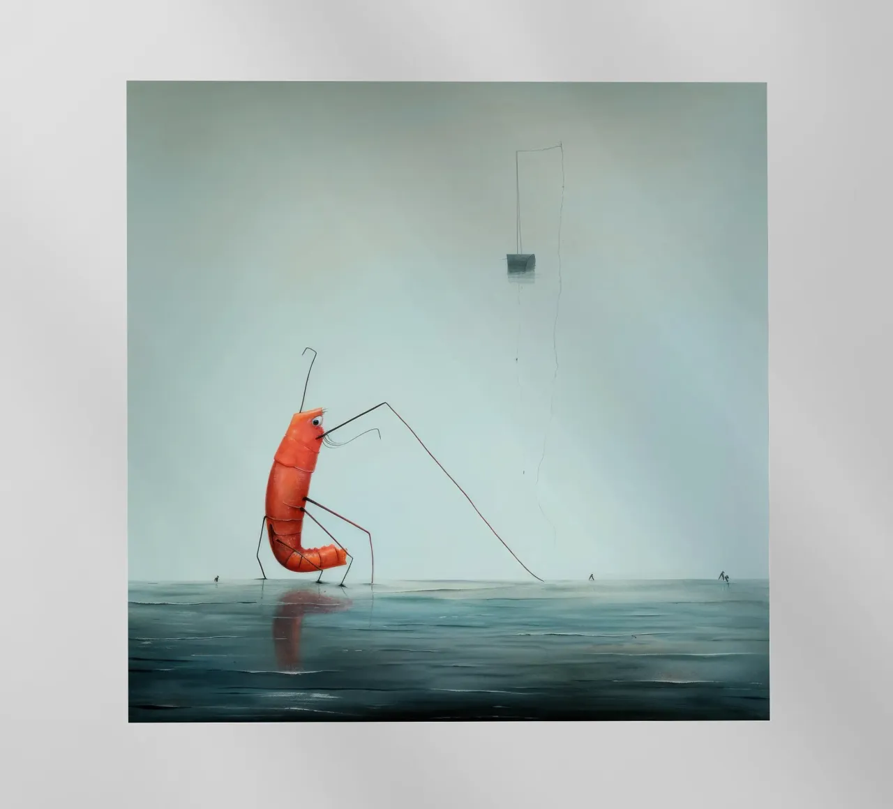 Minimo gambero pellicola backlit da Minimal Animal Art