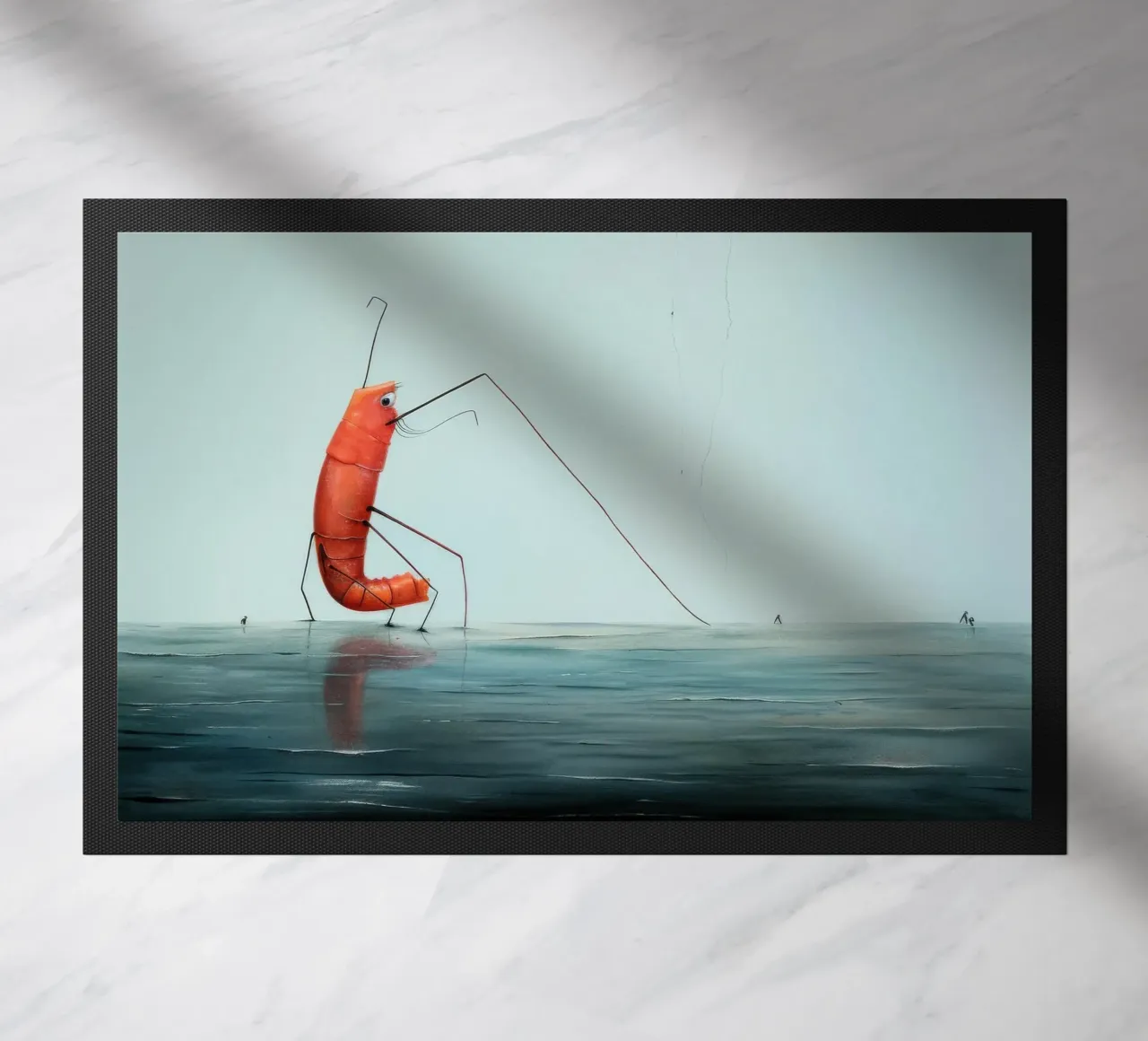 Minimum Prawn doormat by Minimal Animal Art