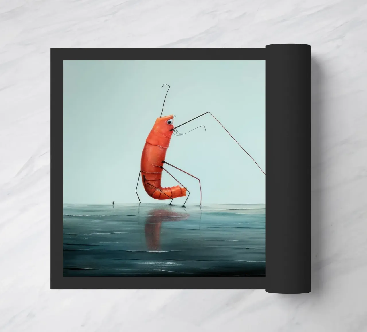 Minimum Prawn doormat by Minimal Animal Art